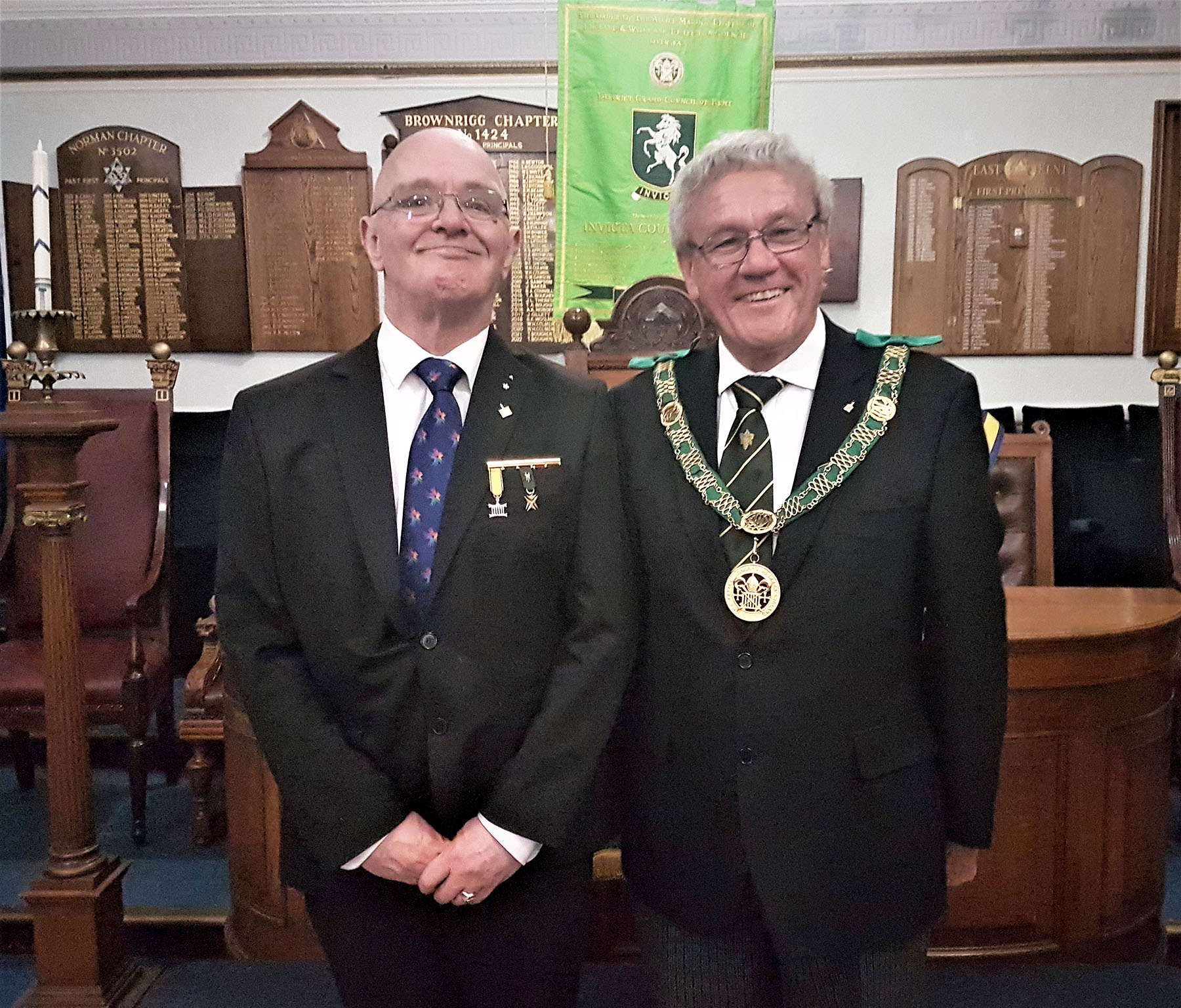 The District Grand Prefect Visits Invicta Council 54