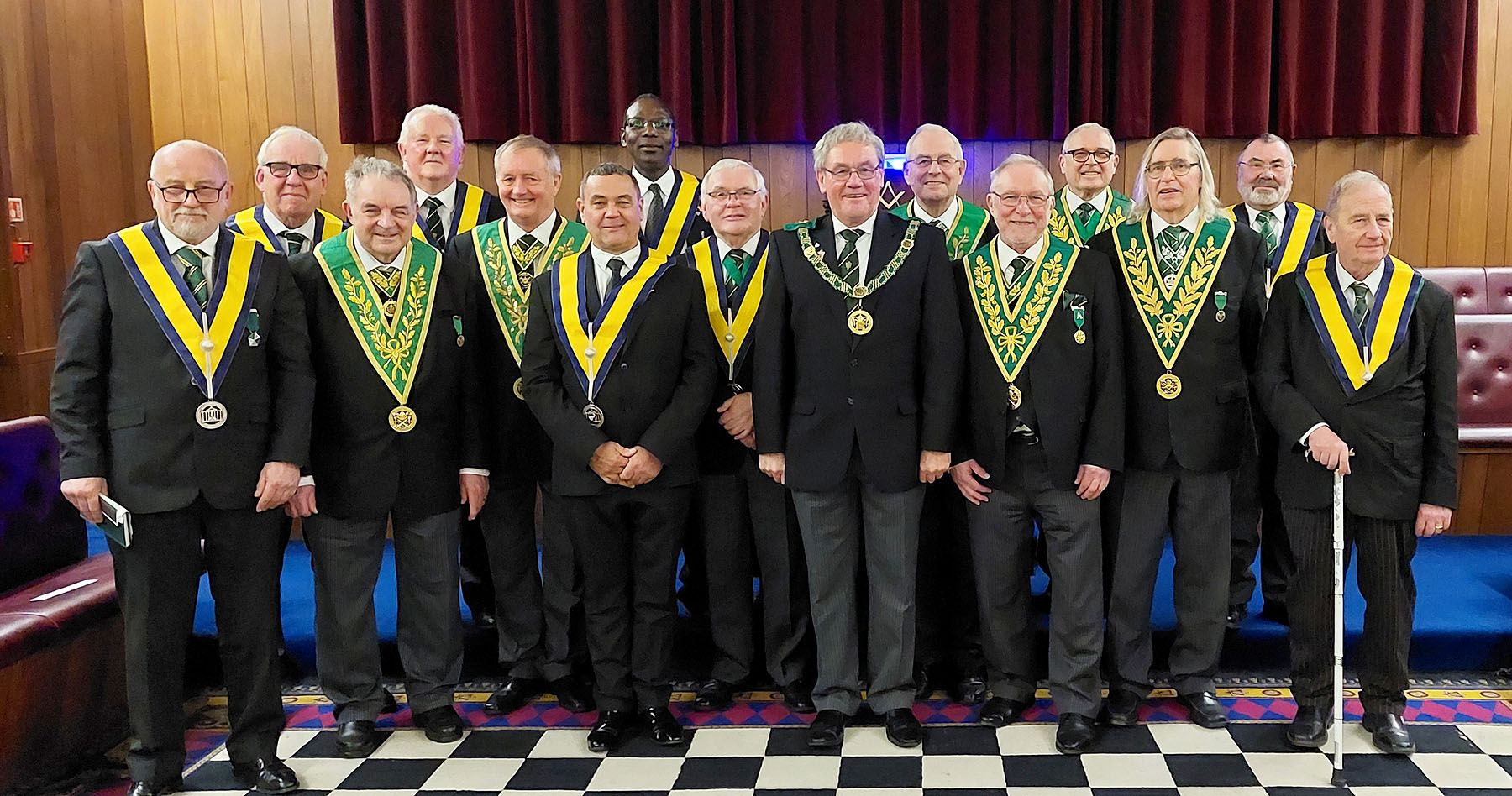 The District Grand Prefect with members of the White Cliffs of Dover Council