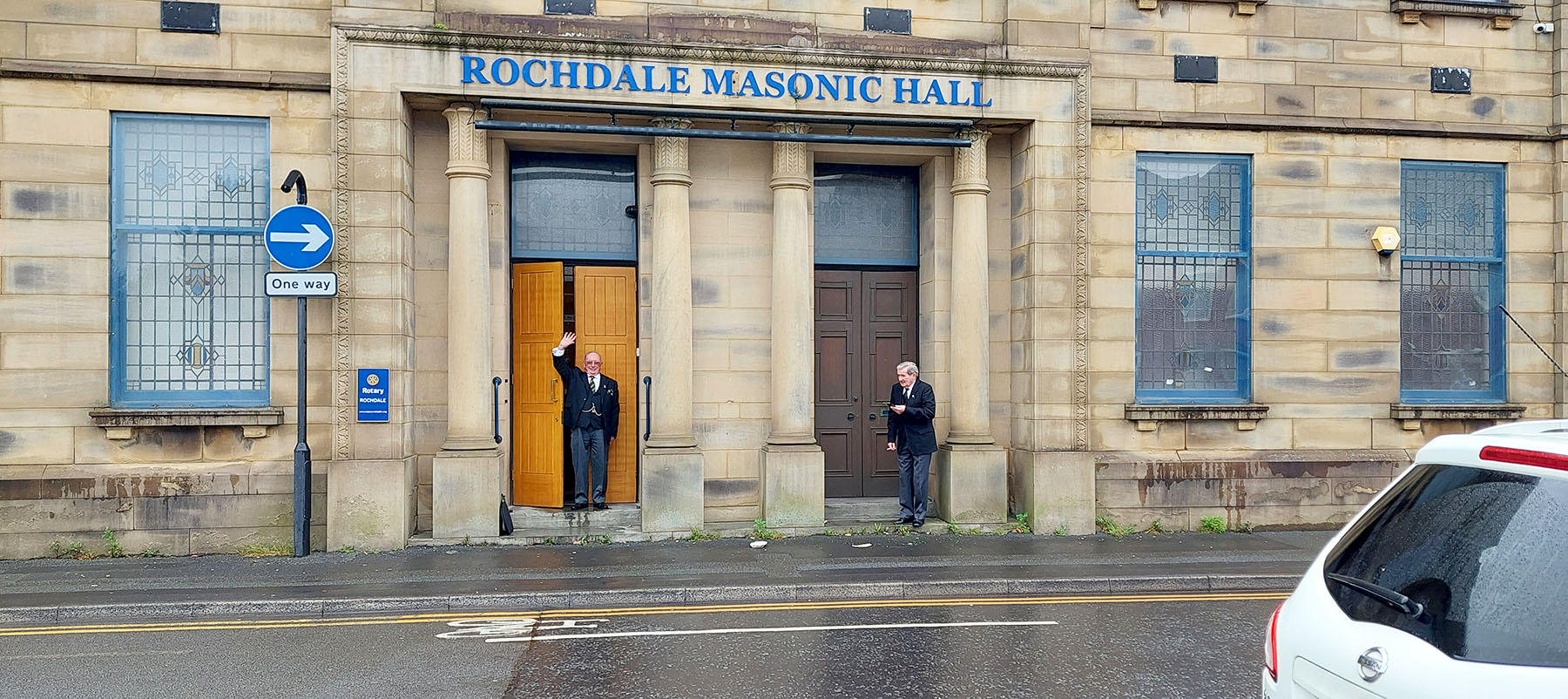 A warm welcome from R.W.Bro Brian Butterfield at the Rochdale Masonic Hall