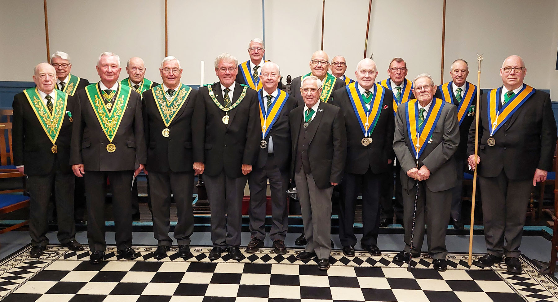 The Brethren of Paddock Wood Council with the D.G.P. and visitors