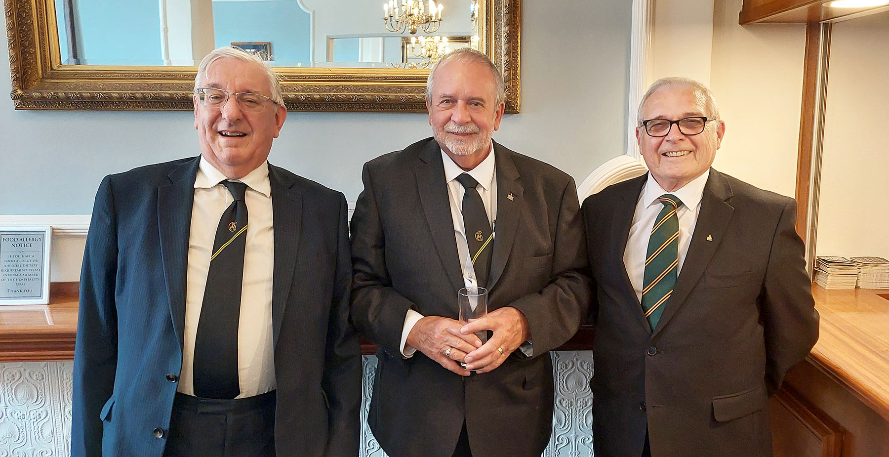 W.Bro. Derek Wilkins, Keith Young (East Lancs) and Peter Warner Dep D.G.P. London)