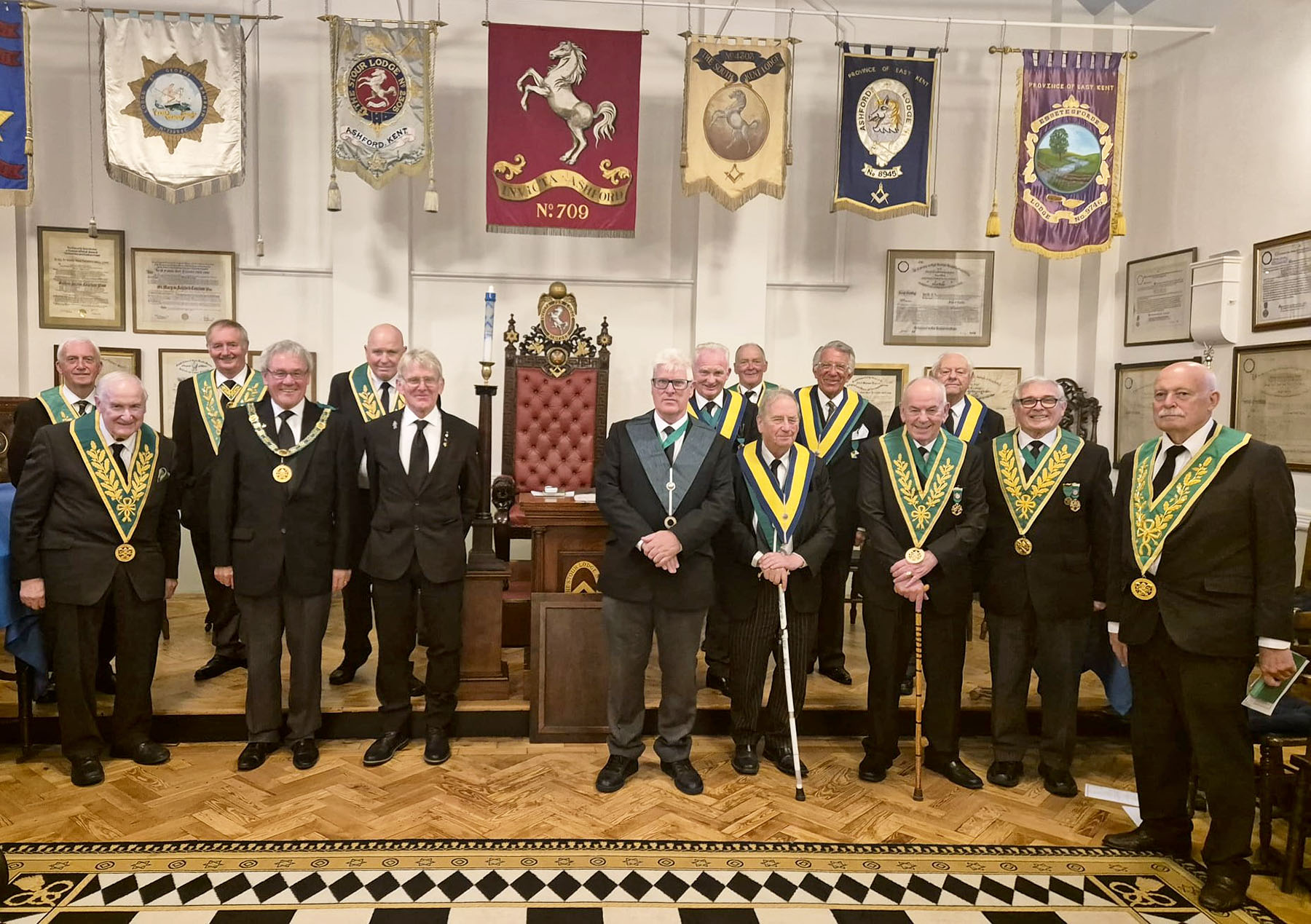 Members of the Ashford Council with the guests and visitors