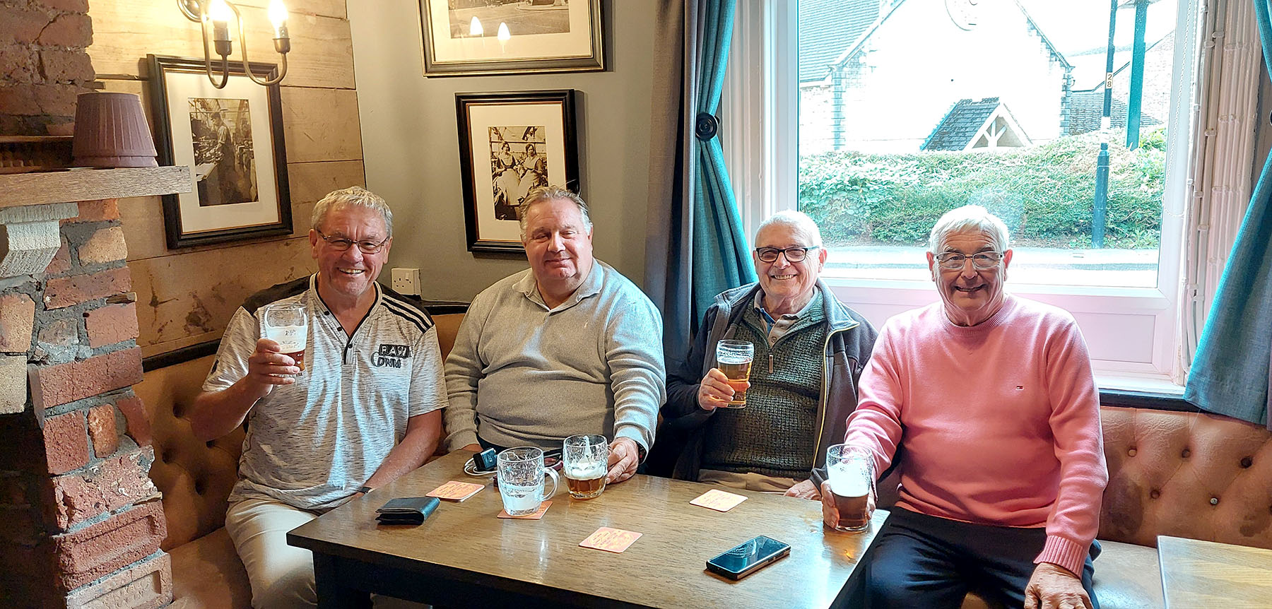 The Boys from Kent enjoying the local refreshments