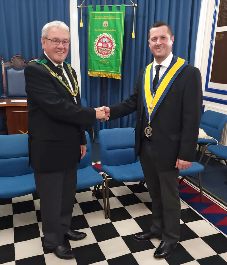 The D.G.P.welcomes the newst member of West Kent Council Bro Philip Gurney to the Order