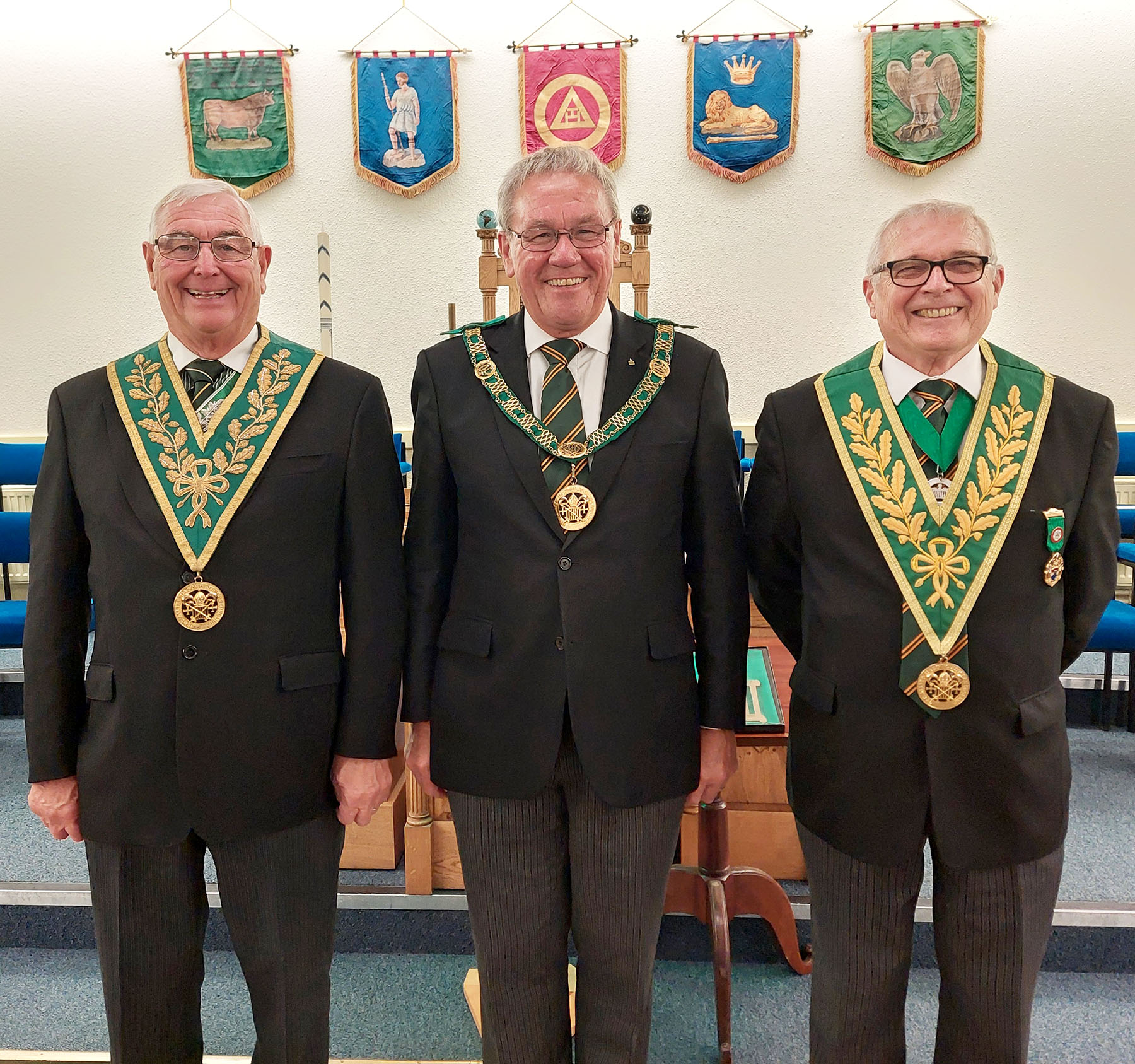 The Travelling Trio of Bros Ward, Wilkins and Whale  all dressed and ready to go