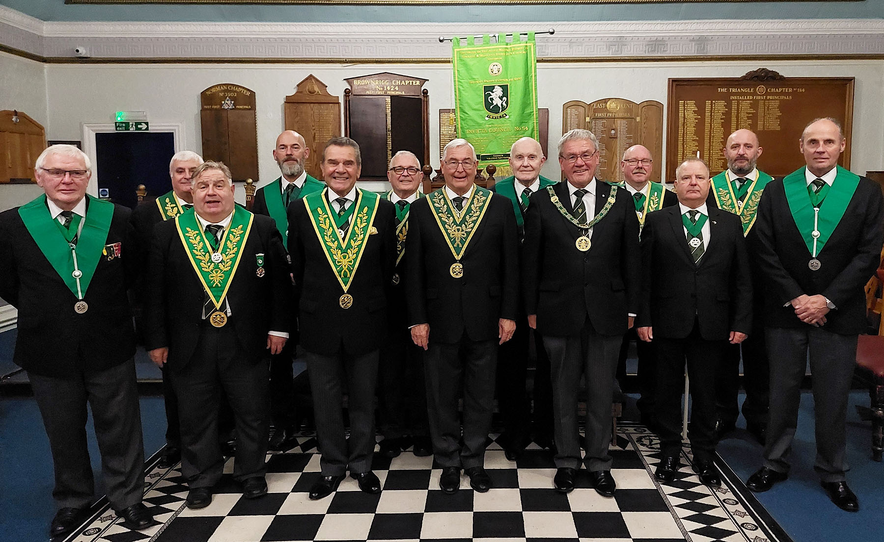 The D.G.P with his Escorting District Grand Officers at the Invicta Council 54