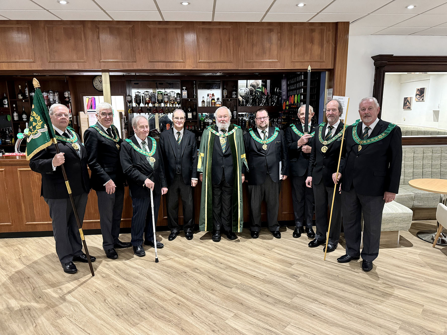 Active Grand Officers with the Grand Master. Including W. Bro. Roy Skelton