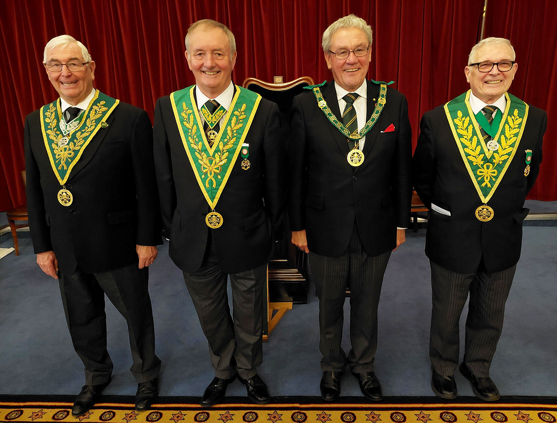 The contingent from Kent R.W. Bros Manuel and Ward and W. Bros Wilkins and Whale