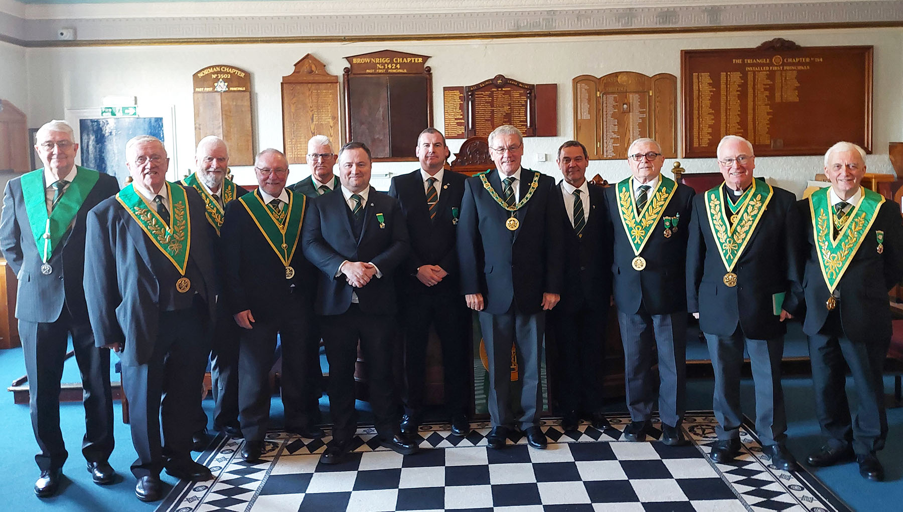 Members of the R.A.J.W. Council with the Candidates for the Red Cross of Babylon