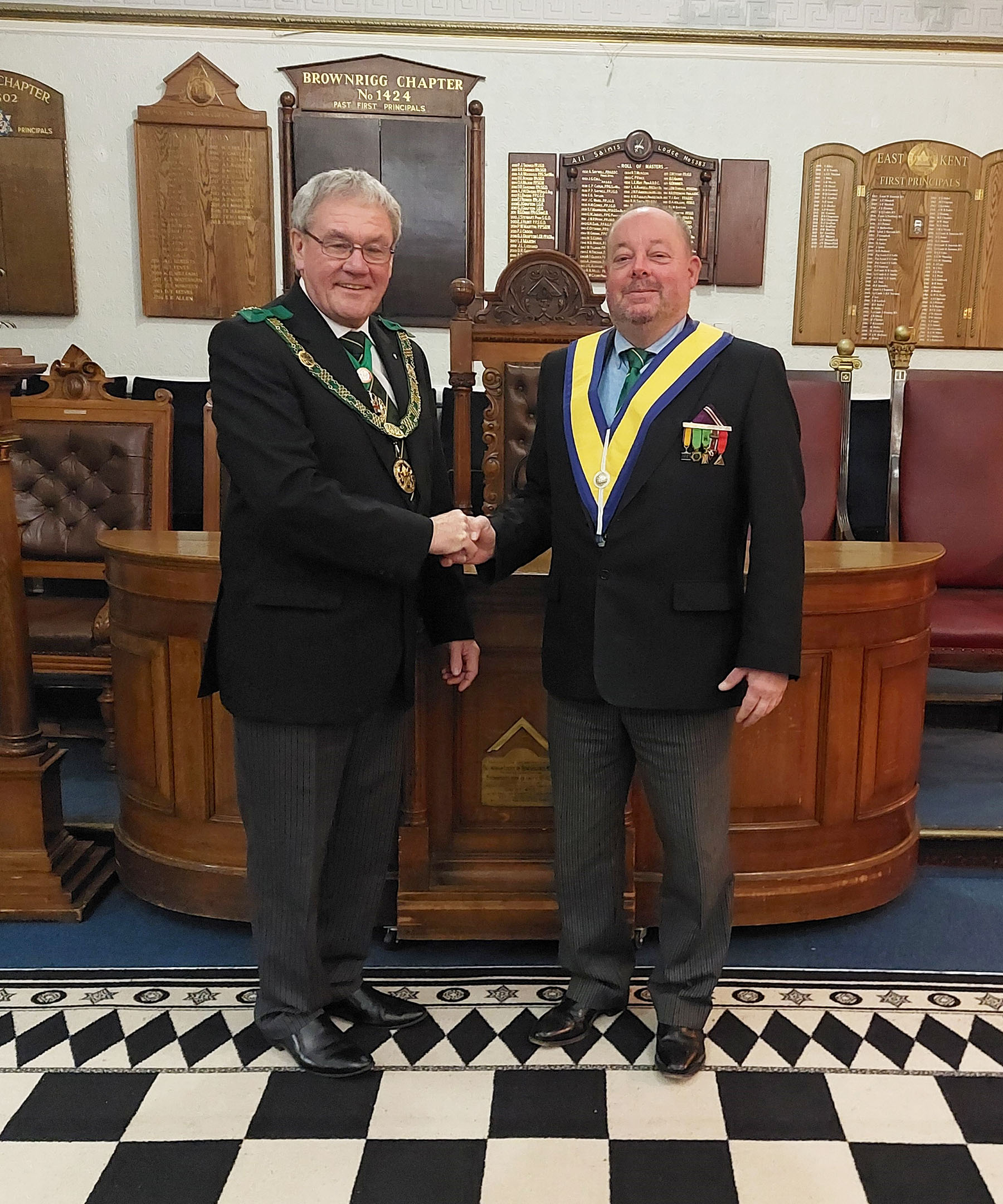 The D.G.P. congratulates the W.Bro. Bill Pennell on a marvellous ceremony