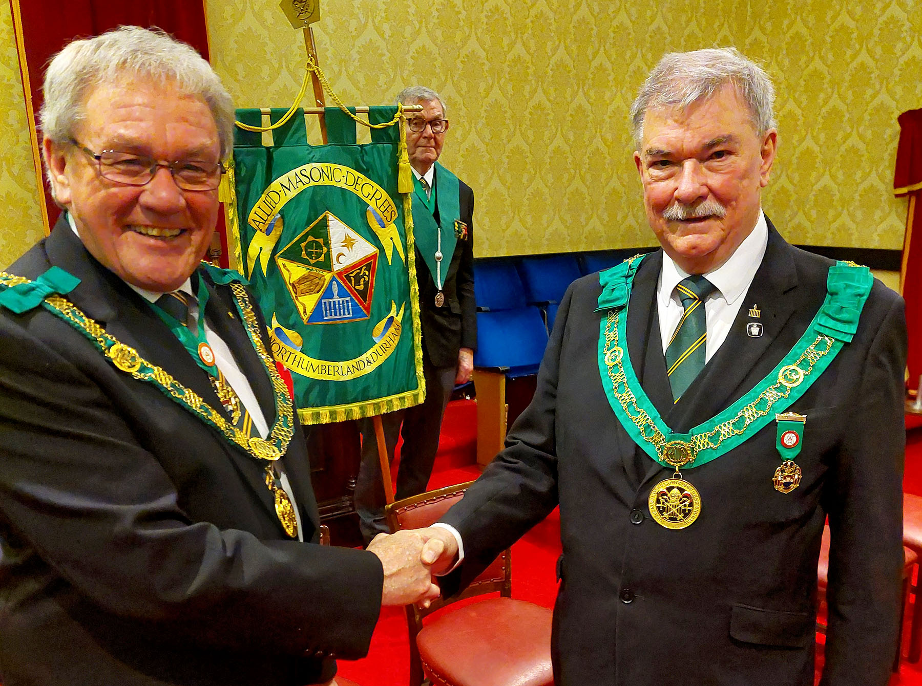 R.W.Bro. Danny Guy with R.W.Bro. Brian Ward