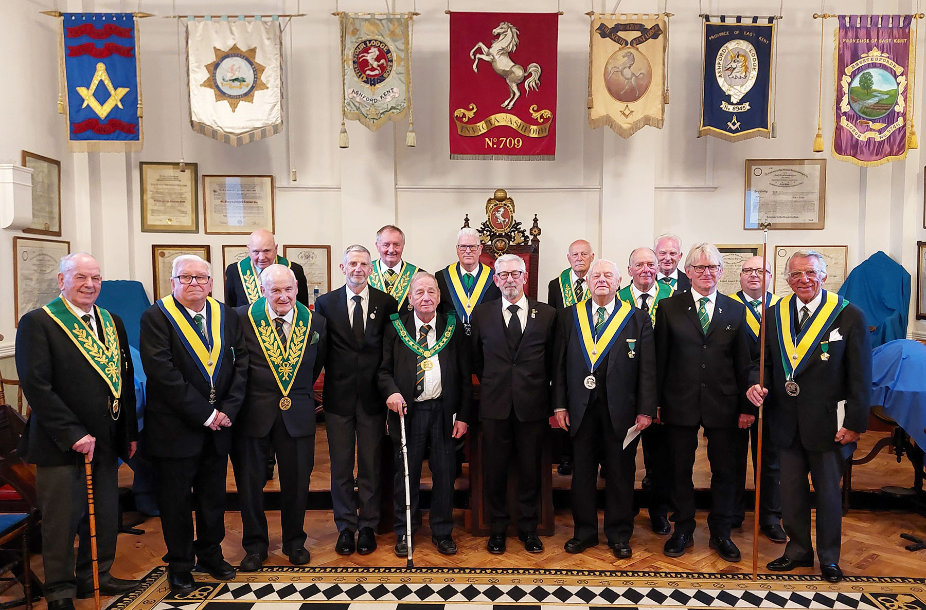 Members of the Ashford Council with their newly admitted brethren