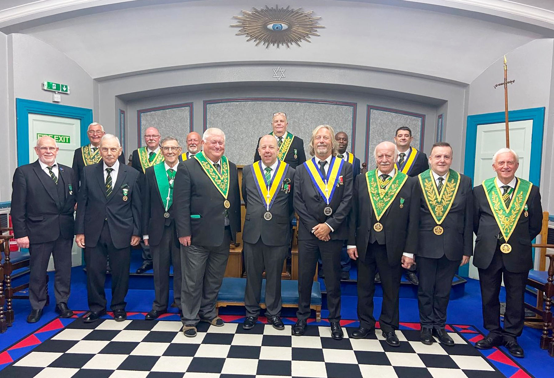 The Brethren of the Hartley council with their visitors