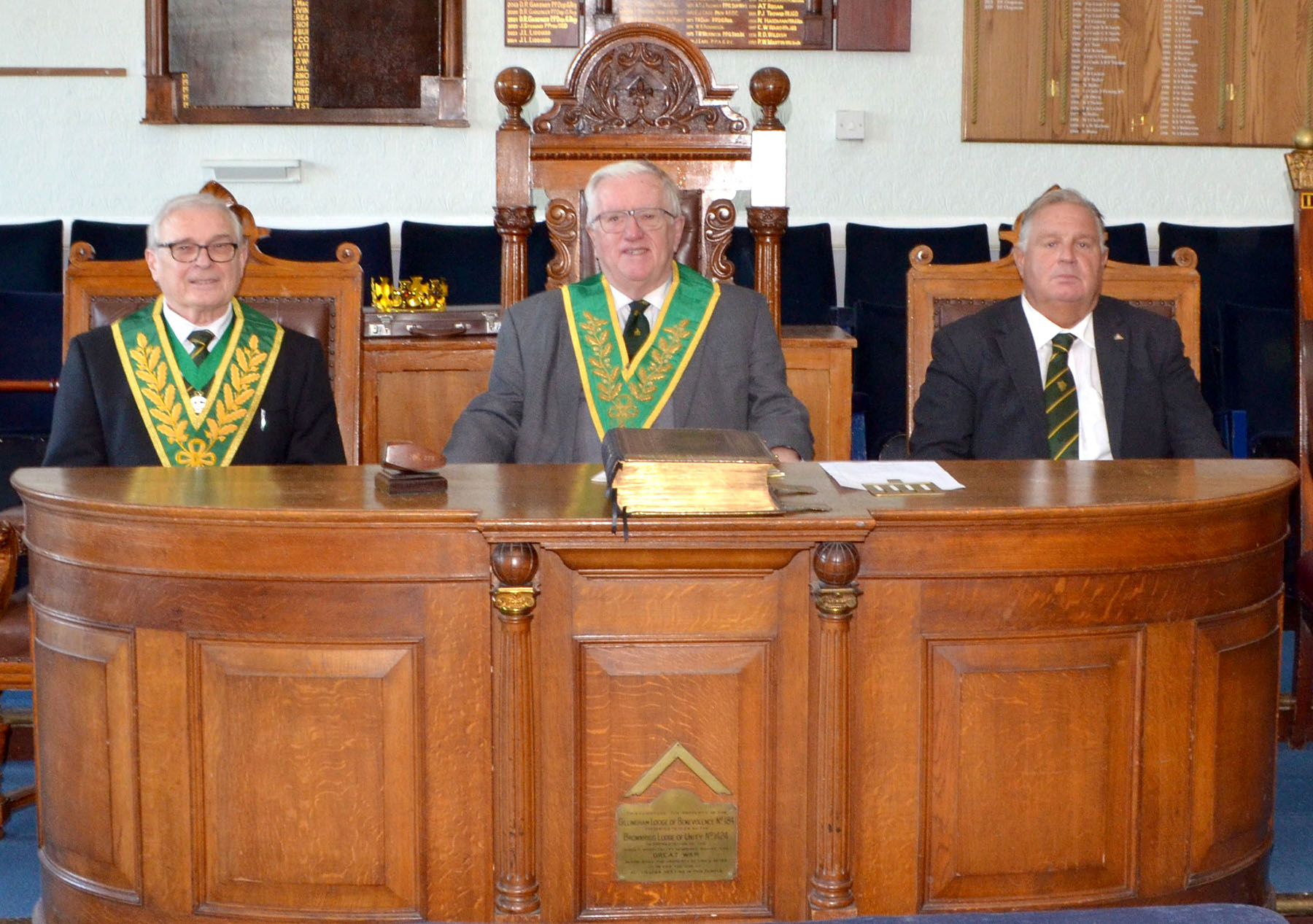 W.Bros Wilkins, Doe and Woolcott. The Principle officers for Part 1 of the Red Cross of Babylon Degree