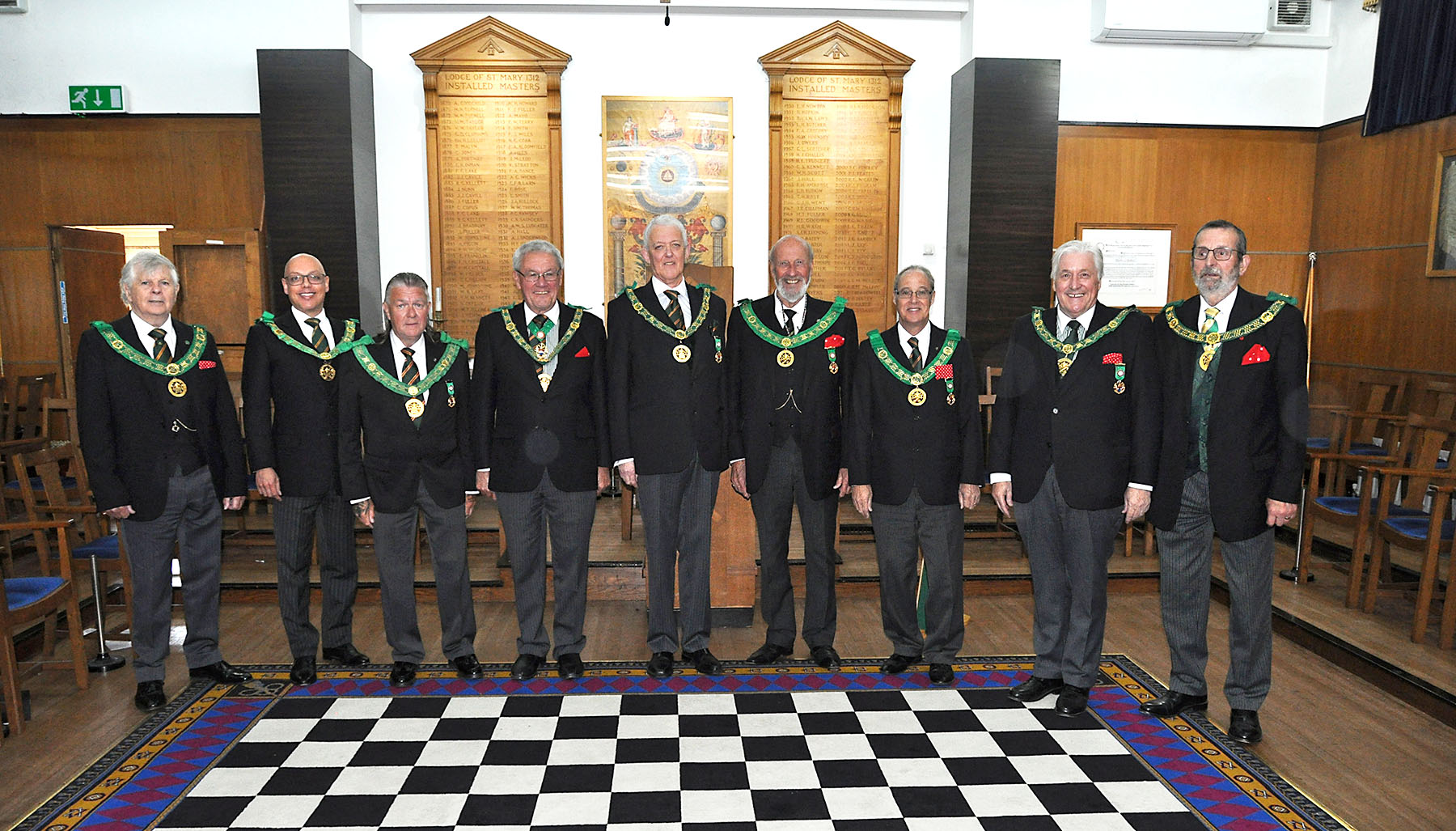 The visiting D.G.P.'s are welcomed by the D.G.P for  Essex R.W.Bro. Jeffrey Conway